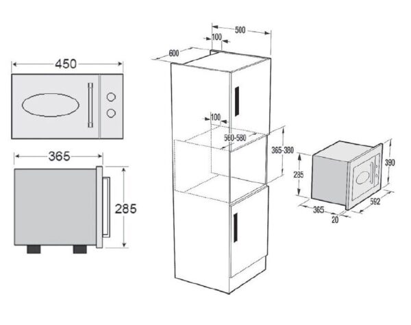 Cuptor cu microunde Fabiano FBM R 46 Ivory - imagine 3