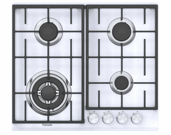 Aragaz Fabiano FHG 8244 VGHT White Glass - imagine 4