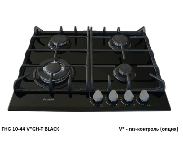 Aragaz Fabiano FHG 1044 VGH-T Black Glass