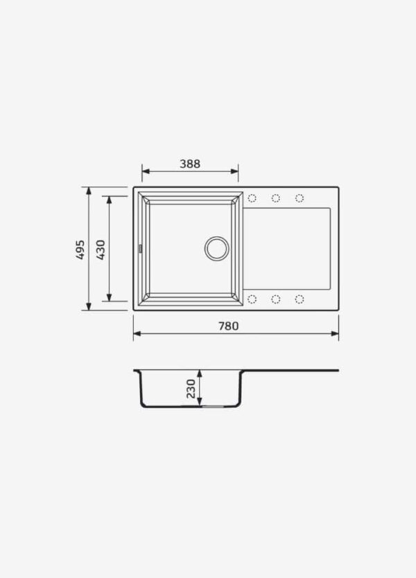 Chiuveta Granitex ETL 780 - imagine 8
