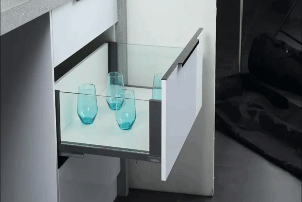 Garis Mini Box Glass H=84 White/Grey G1311